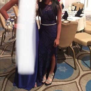 Blue prom dress